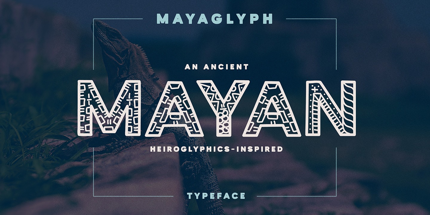 Mayaglyph Outline Font preview